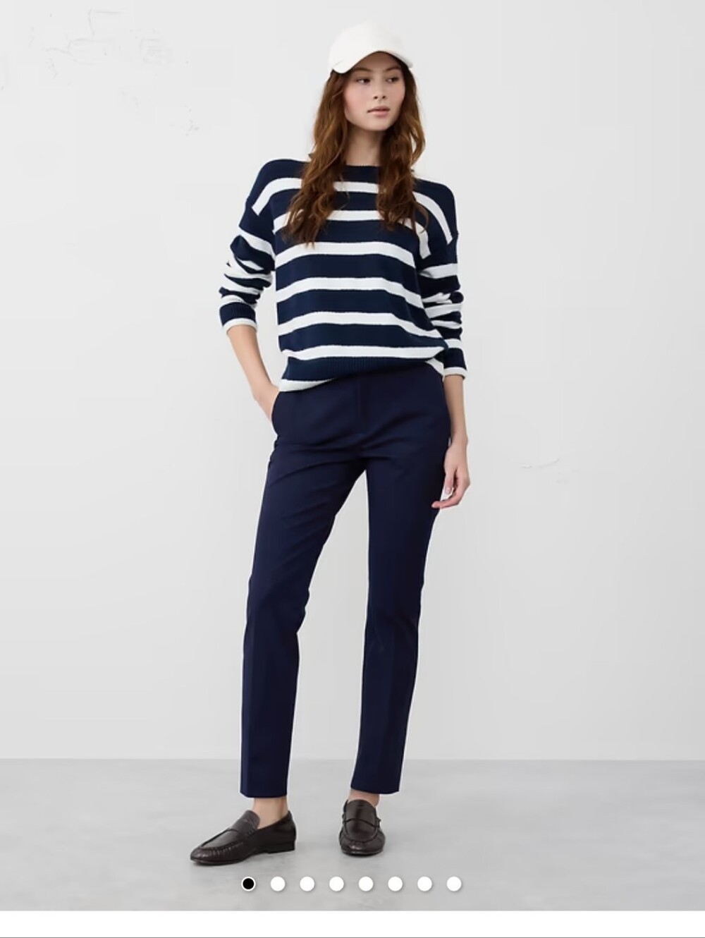 Banana Republic Sloan Slim  Bi Stretch Ankle Pant Color  Preppy Navy  8 NWT